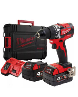 Compact Hammer Drill M18 + 2 bat 4Ah + charger + case Milwaukee M18 CBLPD-402C