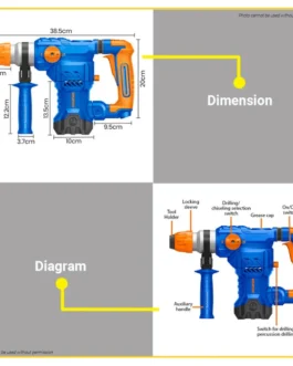 Wadfow 1500w Rotary Hammer – WRH2D32