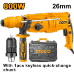 Ingco 800w Rotary Hammer with Chuck - RGH9028-2