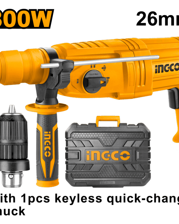 Ingco 800w Rotary Hammer with Chuck - RGH9028-2