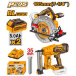 Cordless 20V circular  saw 7.25" + brad  nailer 35mm + 2  Battery - COSLI240866