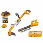 INGCO Cordless Blower +  Grass Trimmer 20V +  2 Battery - COSLI240203