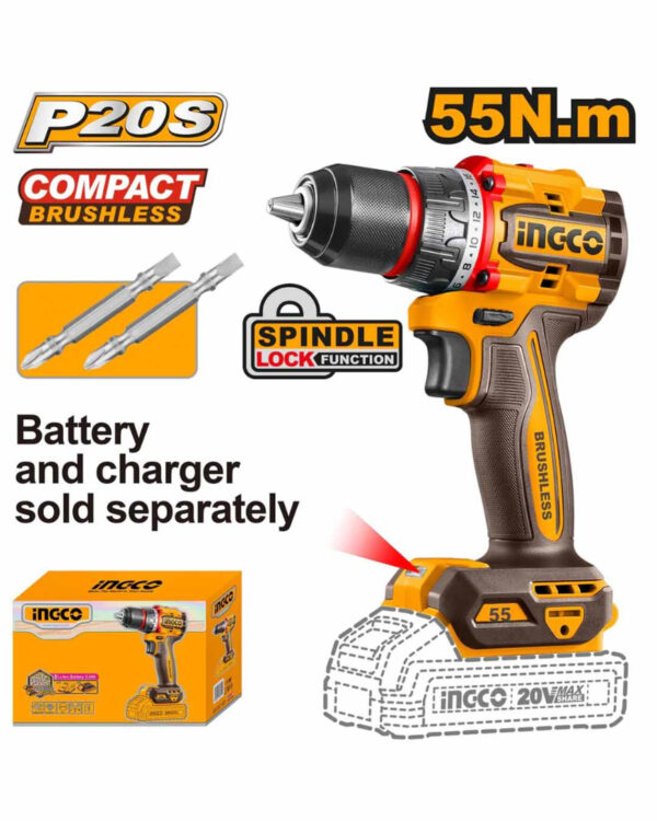 Cordless Impact Drill 20V 55Nm - P1C5 (CIDLI205581)
