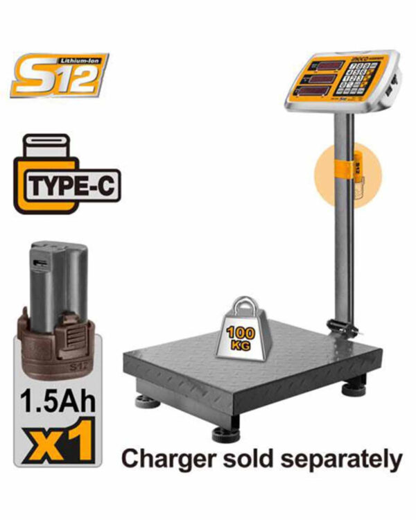 Lithium-Ion scale USB- C 12V 100Kg (CES1302)