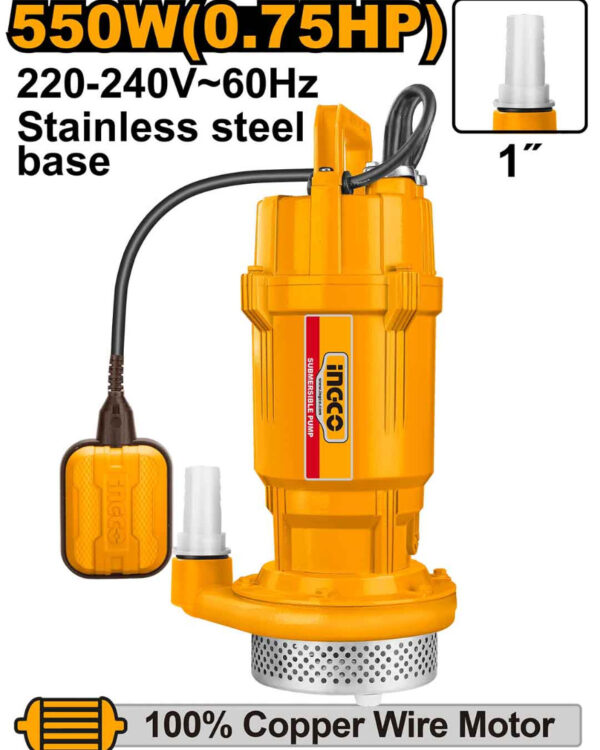 Submersible pump  550W 0.75HP Stainless  steel (SPC5508) Ingco