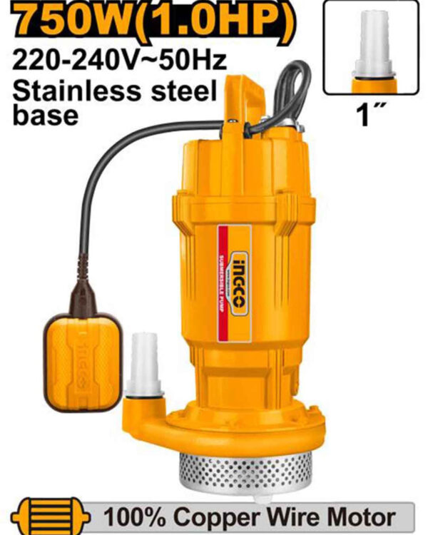 Submersible pump  750W 1.0HP Stainless  steel ( SPC7508)