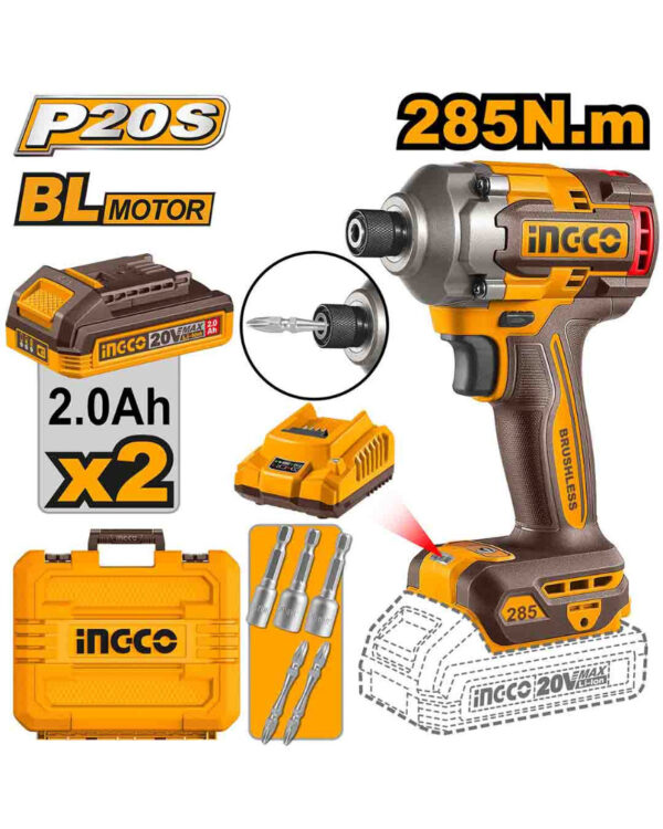 Cordless impact driver 20V 285Nm + 2 Battery - P1C5 / CIRLI2028