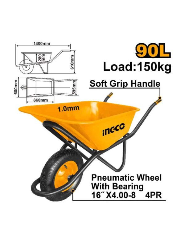 Wheel barrow pneumatic 150 kg / HHWB64018G