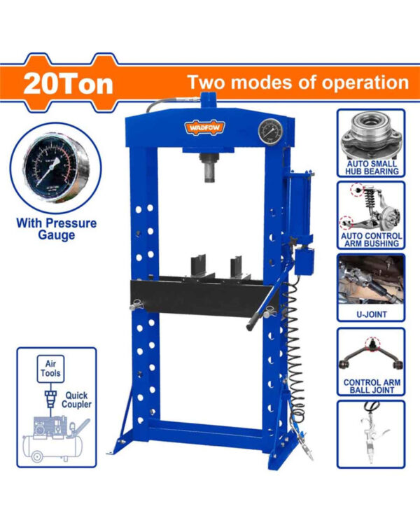 Hydraulic shop press (WHQ2A20) Wadfow