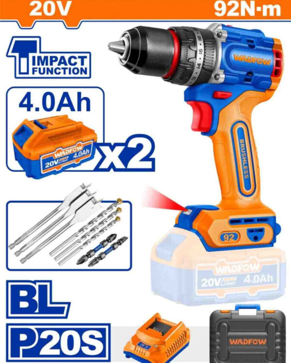 Brushless Cordless Impact Drill "20V" (WCDP9281) Wadfow