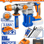 Cordless rotary hammer 28mm 20v + 2 3Ah Battery + charger (WLM1B282)  Wadfow