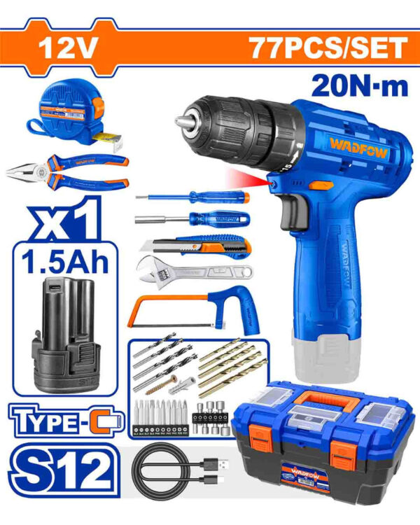 77Pcs tools set (WDT1B77) Wadfow
