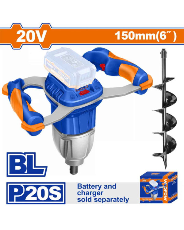 Cordless earth auger 20V (WQE15801) 150mm(6") Wadfow