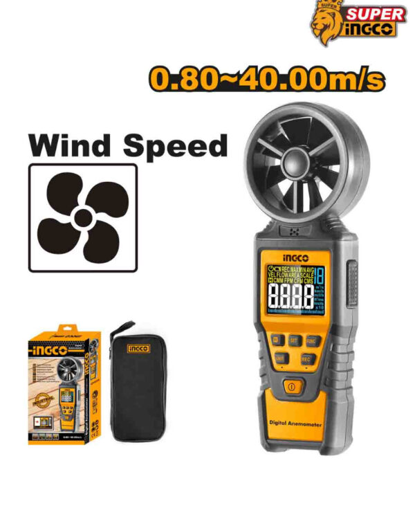 Digital anemometer - C20 0.80-40.00m/s (HETAN01) Ingco