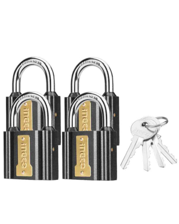 4Pcs key-alike Iron padlock set 38mm - C24 (DIPLK4382) Ingco