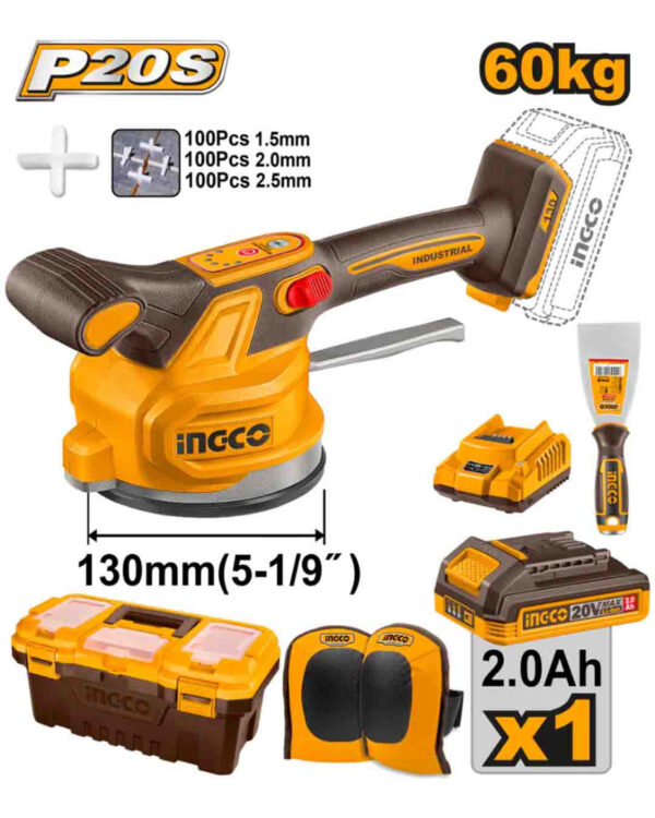 Cordless tile vibration machine 20V 60kg - C6 / CTVLI20015