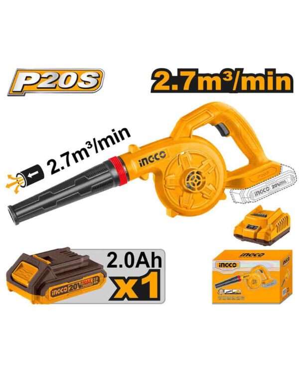 Cordless blower 20V 1 Speed + Battery - P1C4 / CABLI200281