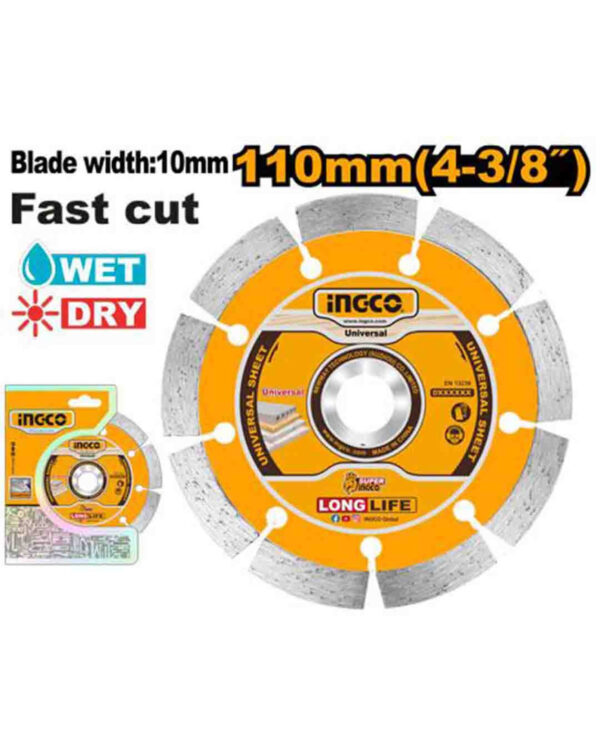 Ingco Dry diamond disc 4 3/8″x10mm - DMD011102