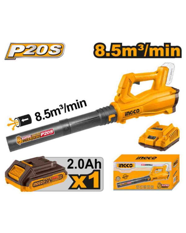 Lithium-Ion Blower 20V with Battery&Charger - C2 (CABLI203235) Ingco