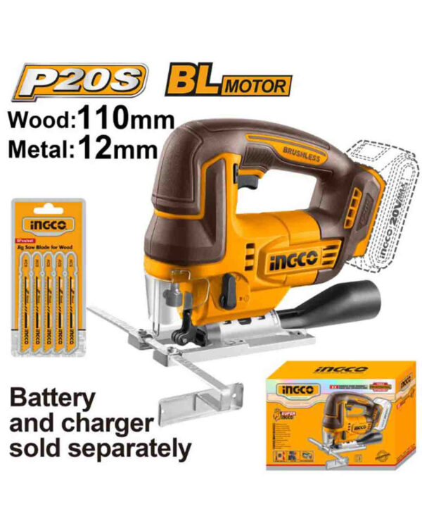 Cordless jig saw 20V 110mm - P1C5 (CJSLI1008) Ingco