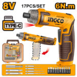 Cordless screwdriver 8V Type-C - P5C20 (CSDLI08025) Ingco