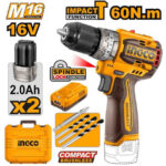 Cordless Impact Drill 16V 60Nm + 2 Battery - CIDLI16682