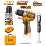 Cordless 2 pcs combo kit drill + blender 16V - P1C4 (CKLI1628) Ingco