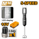 Cordless hand blender 16V + Battery - P1C10 (CHB048K) Ingco