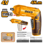 Cordless screwdriver 4V 4Nm 19pcs set - P5C20 (CSDLI0442) Ingco