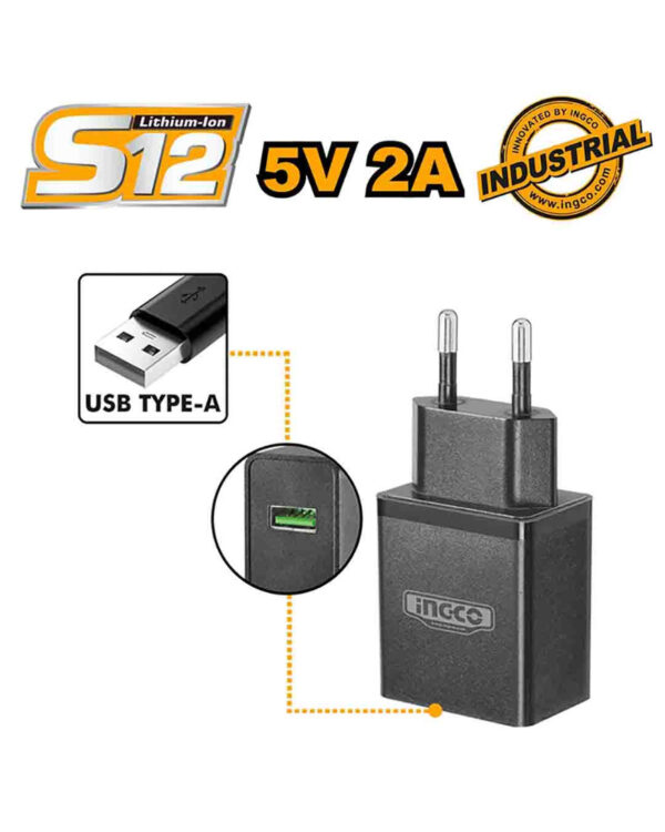 Charger for USB-C items - C100 (FCLI120502) Ingco