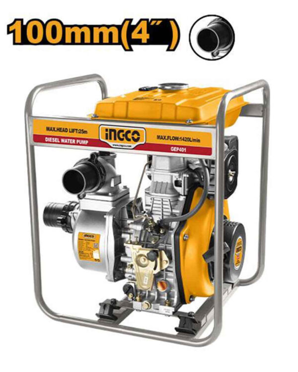 Gasoline water pump 100mm 4" (GWP412) Ingco