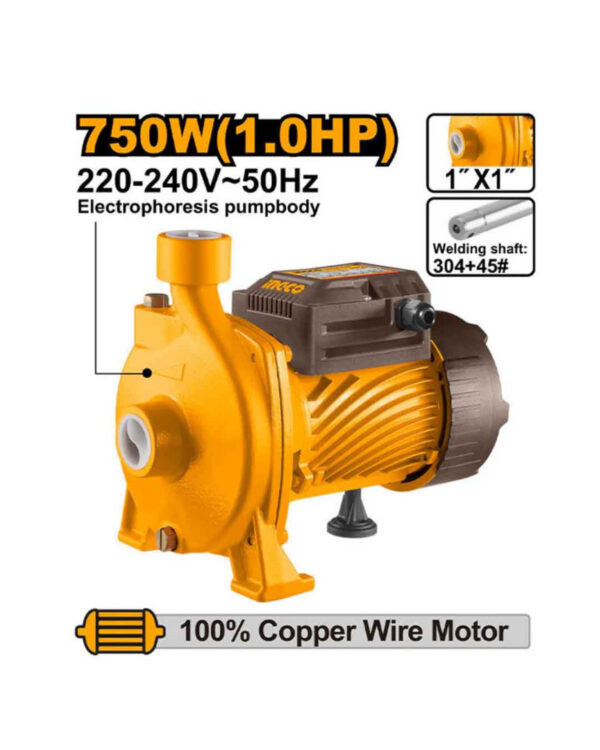 Water pump "Centrifugal" 750W 1.0HP (CPM75068) Ingco