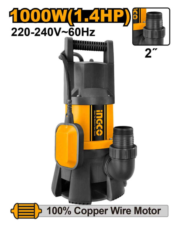 Sewage submersible pump 1000W 1.4HP (SPD10001) Ingco