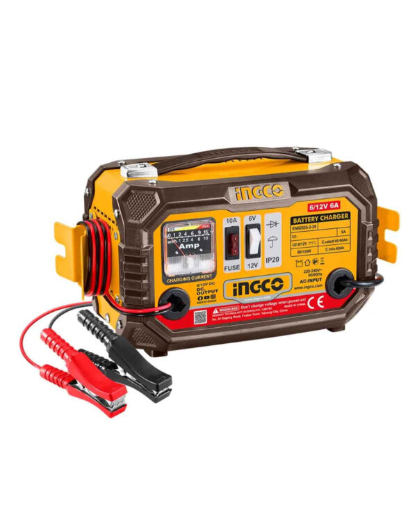Battery charger 6/12V & 6A - C4 (ING-CB1501) Ingco