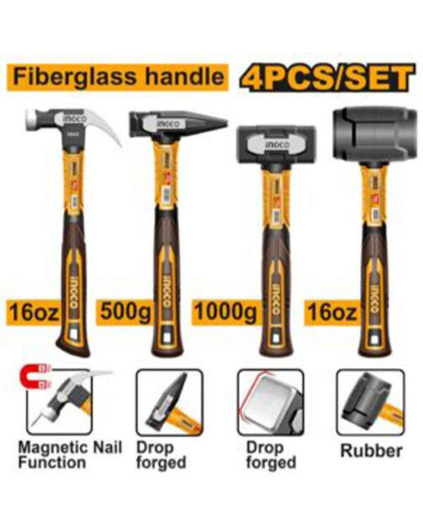 4Pcs hammer set -   HCH9004