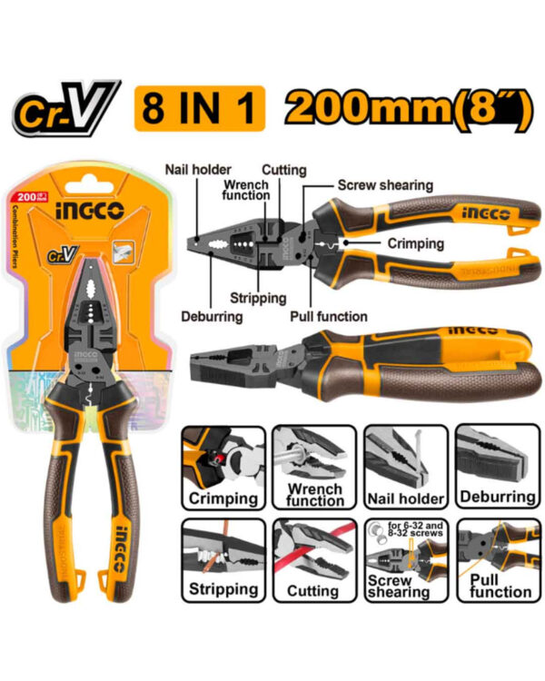 8-in-1 Multi-function combination pliers - HMFCP28200