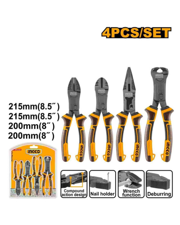 4 Pcs compound action  pliers set -  HKCPS5841