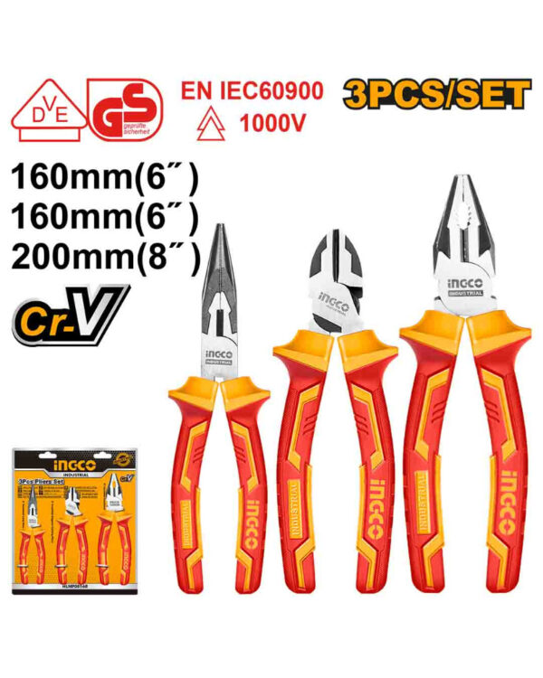 3 Pcs insulated pliers  set -  HIKPS28318