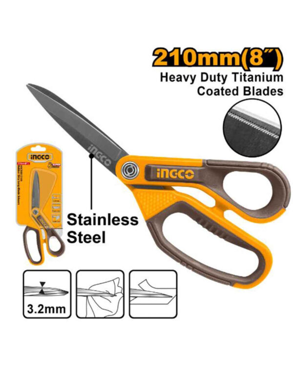 Rubber grip long-blade  scissors - HSCRS812108