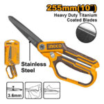 Rubber grip long-blade  heavy duty scissors -  HSCRS832558