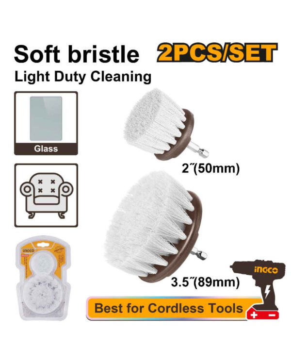 2 Pcs Soft bristle brush set (WCBS3235) Ingco