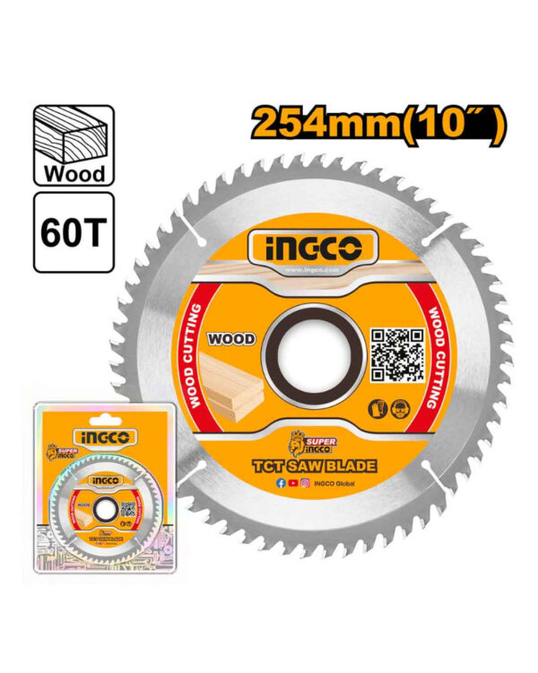 TCT Saw Blade 10" - 60T - P5C25 (TSB125423) Ingco