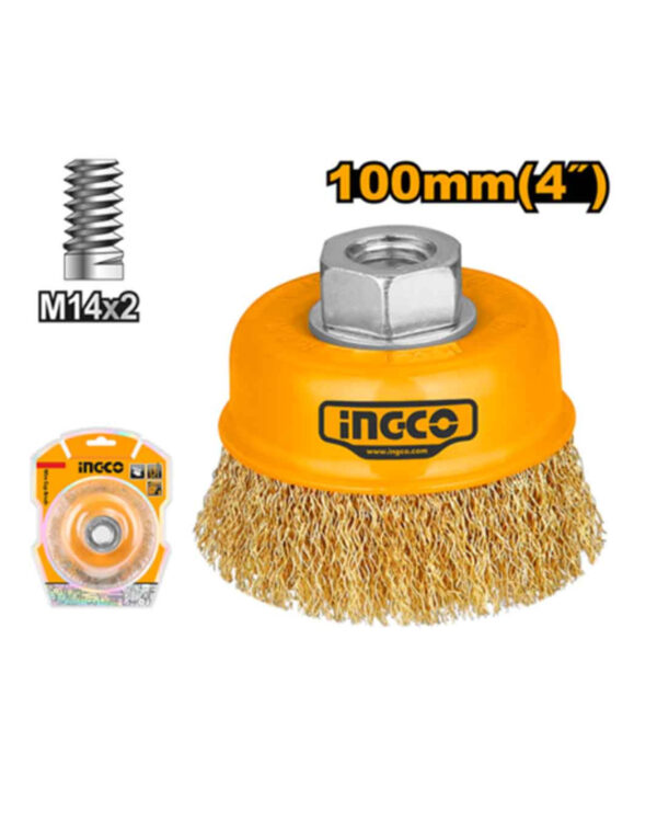 wire cup brush 100mmx0.3mm - P10C60 (WB11001) Ingco