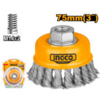 wire cup brush 75mmx0.5mm - P10C80 (WB20751) Ingco