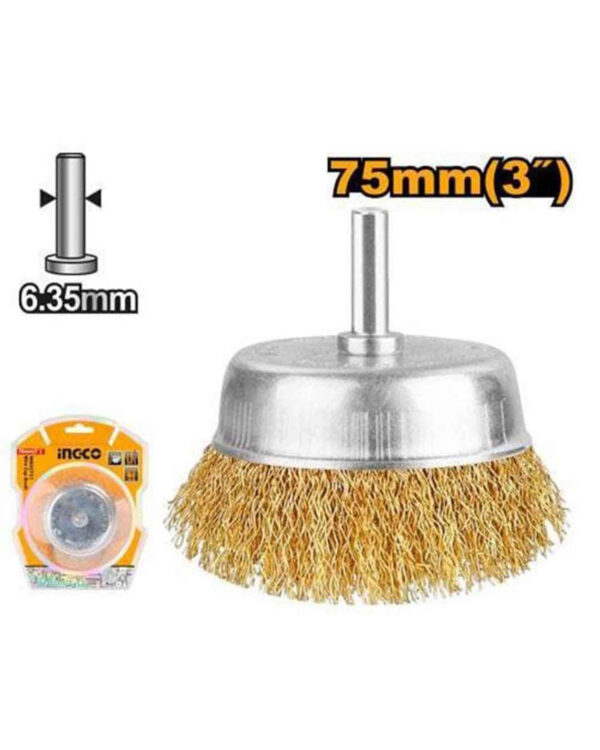Wire cup brush 3"x0.3mm - P10C120 (WB30751) Ingco