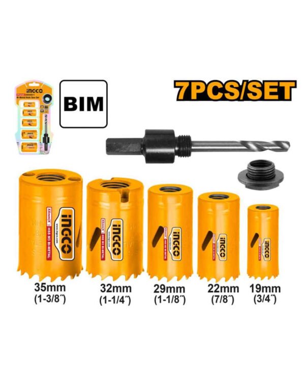 Bi-metal hole saw set 7PCS - P10 (AKH0071) Ingco
