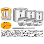 Carbide gritted hole saw set - P6 (HSB4061) Ingco