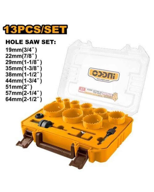 Bi-metal hole saw set 13pcs - P1C10 (AKH0132) Ingco