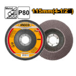 Flap disc 115mmx22mm - P80 - P10C60 (FD1153) Ingco