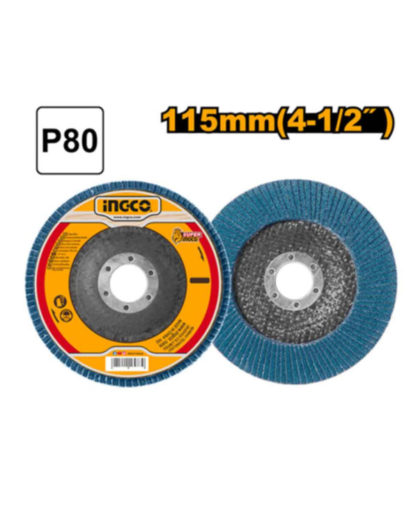 Zirconium flap disc P80 - P10C200 (FDZ1153) Ingco